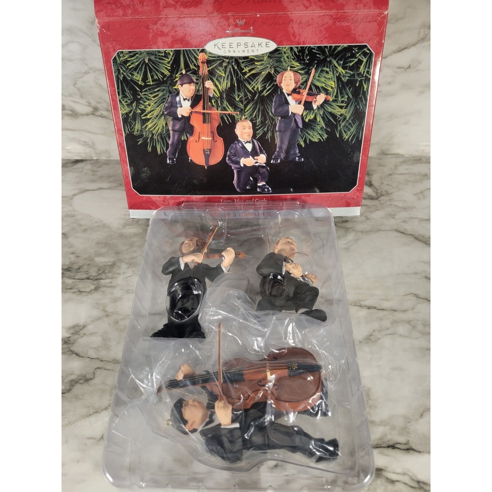 Hallmark The Three Stooges Keepsake Ornament 1998 Vintage Larry Moe Curly - Picture 5 of 6